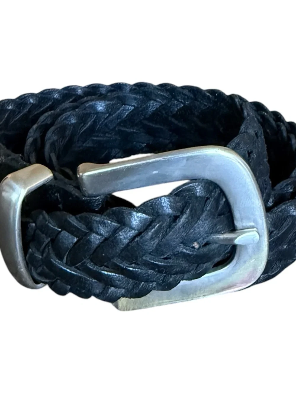 ✨ RESTORED Vintage Mexican Petatillo Braided Belt | Silver Hardware